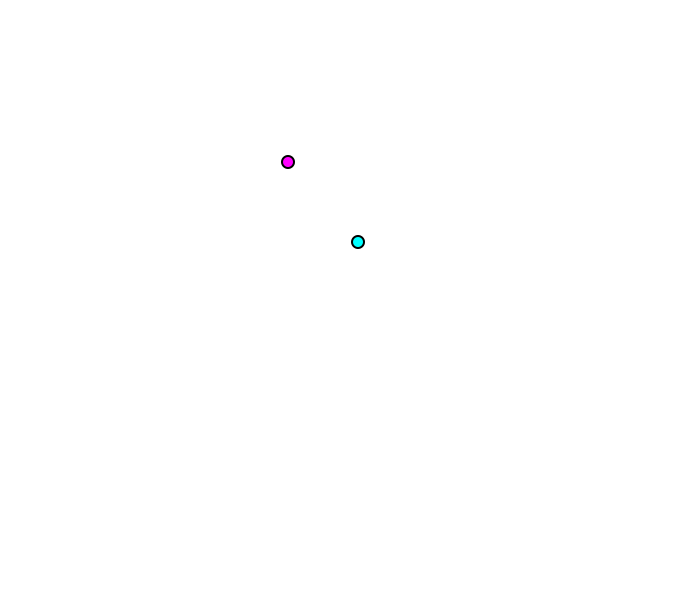 Aortic valve (cyan) auscultation (magenta)